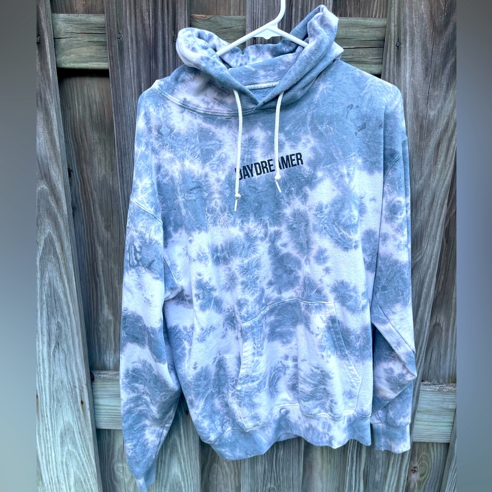 Ice tie-dye blue hoodie